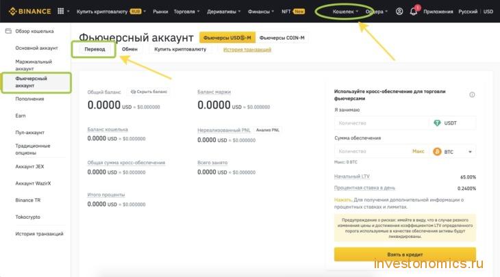 Как пополнить фьючерсный баланс на Binance Futures